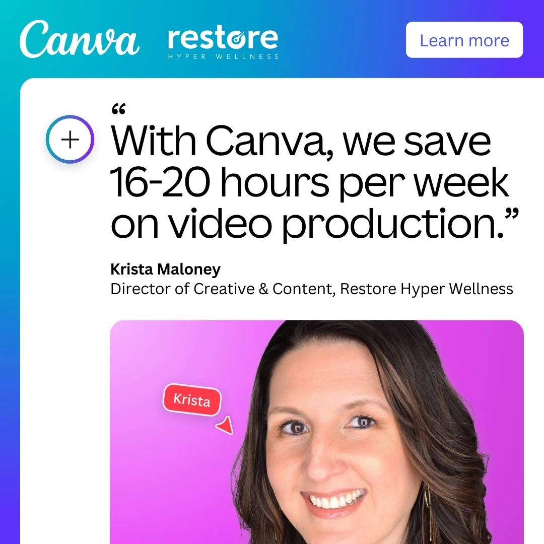Scale production with Canva.