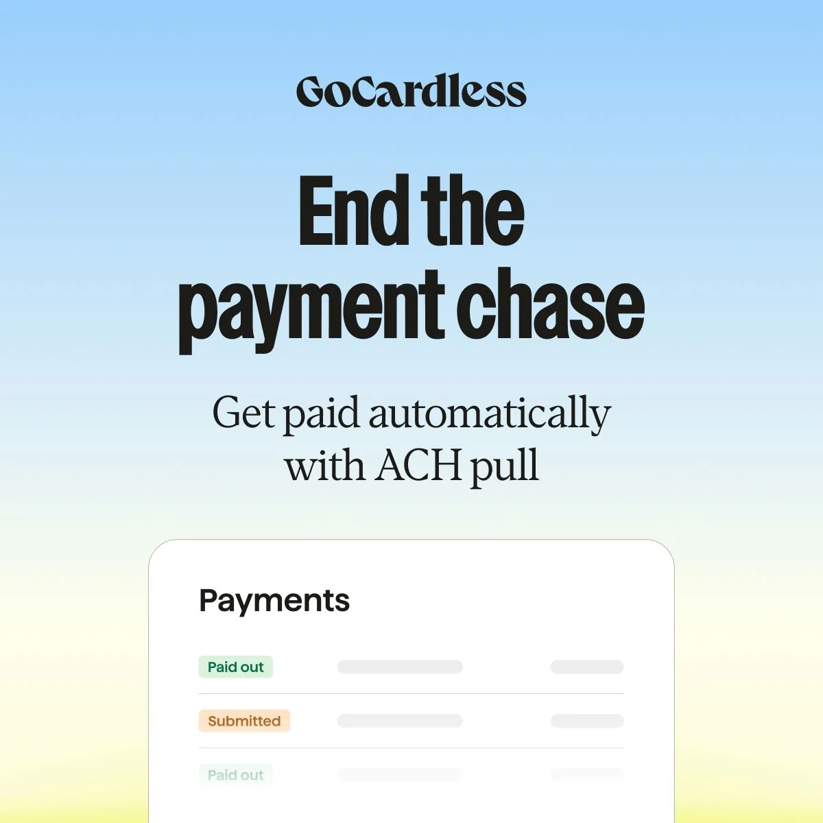 Get smoother payment flows with ACH Pull