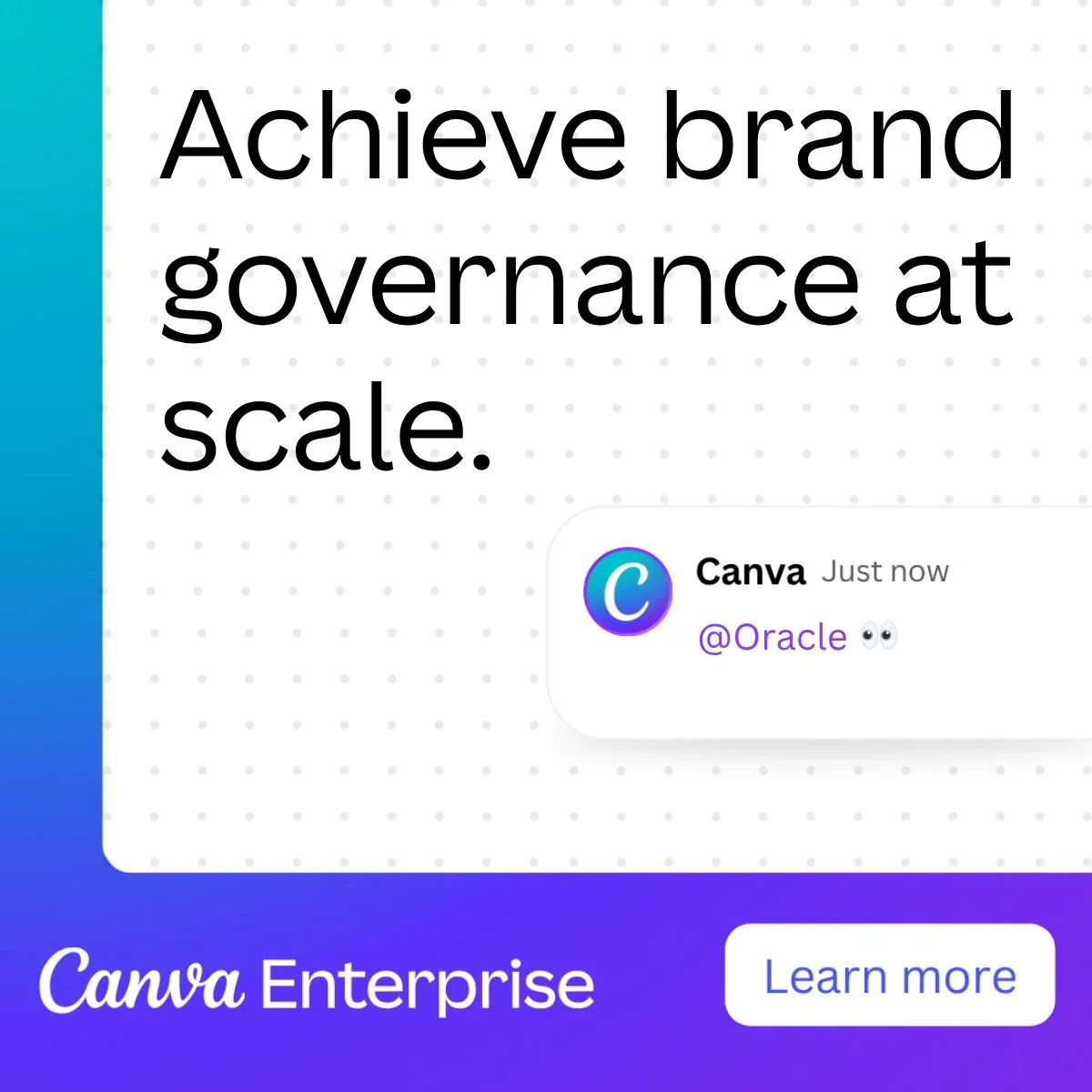 Oracle, meet Canva Enterprise.
