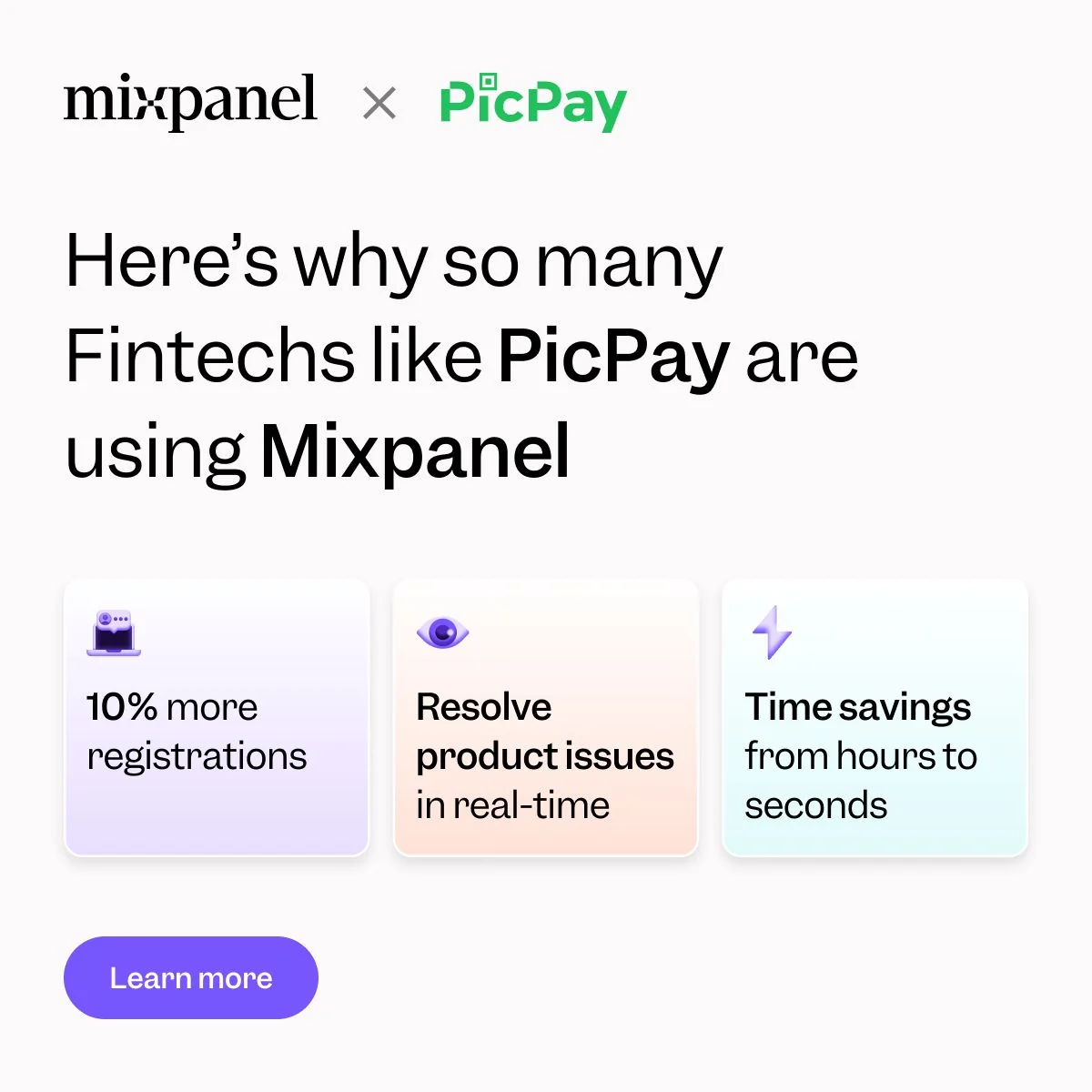 10% more users with Mixpanel - Full story 👉