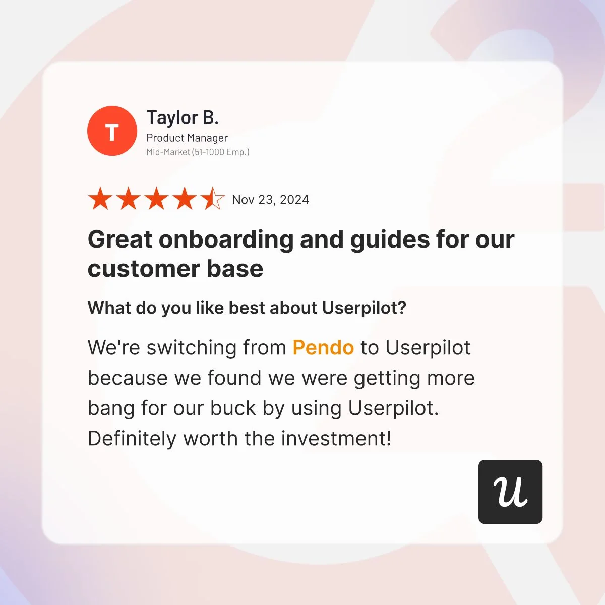 Switched to Userpilot. Worth it.