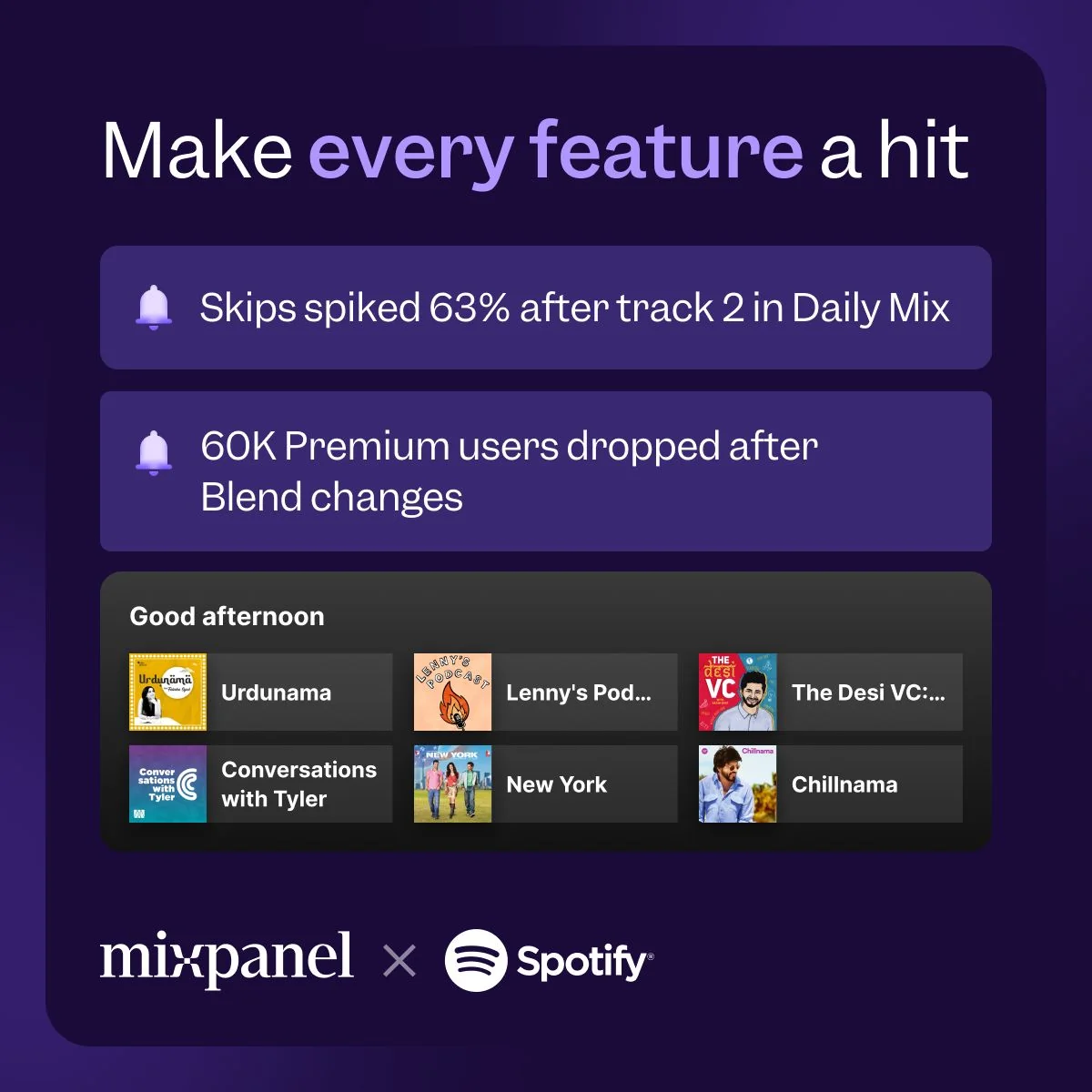 Make sure every feature hits the right note