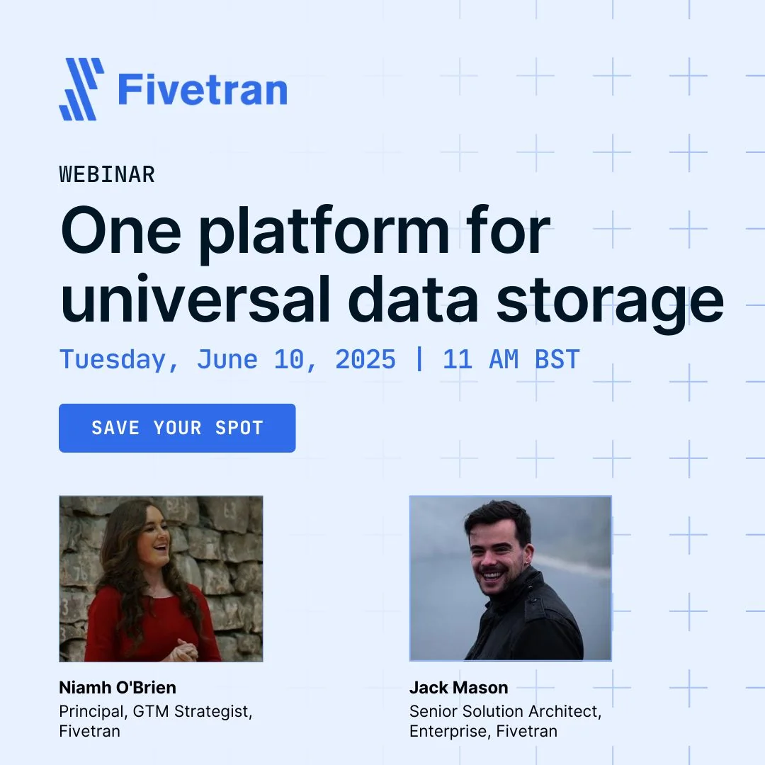 Join Fivetran webinar: One Platform for Universal Data Storage
